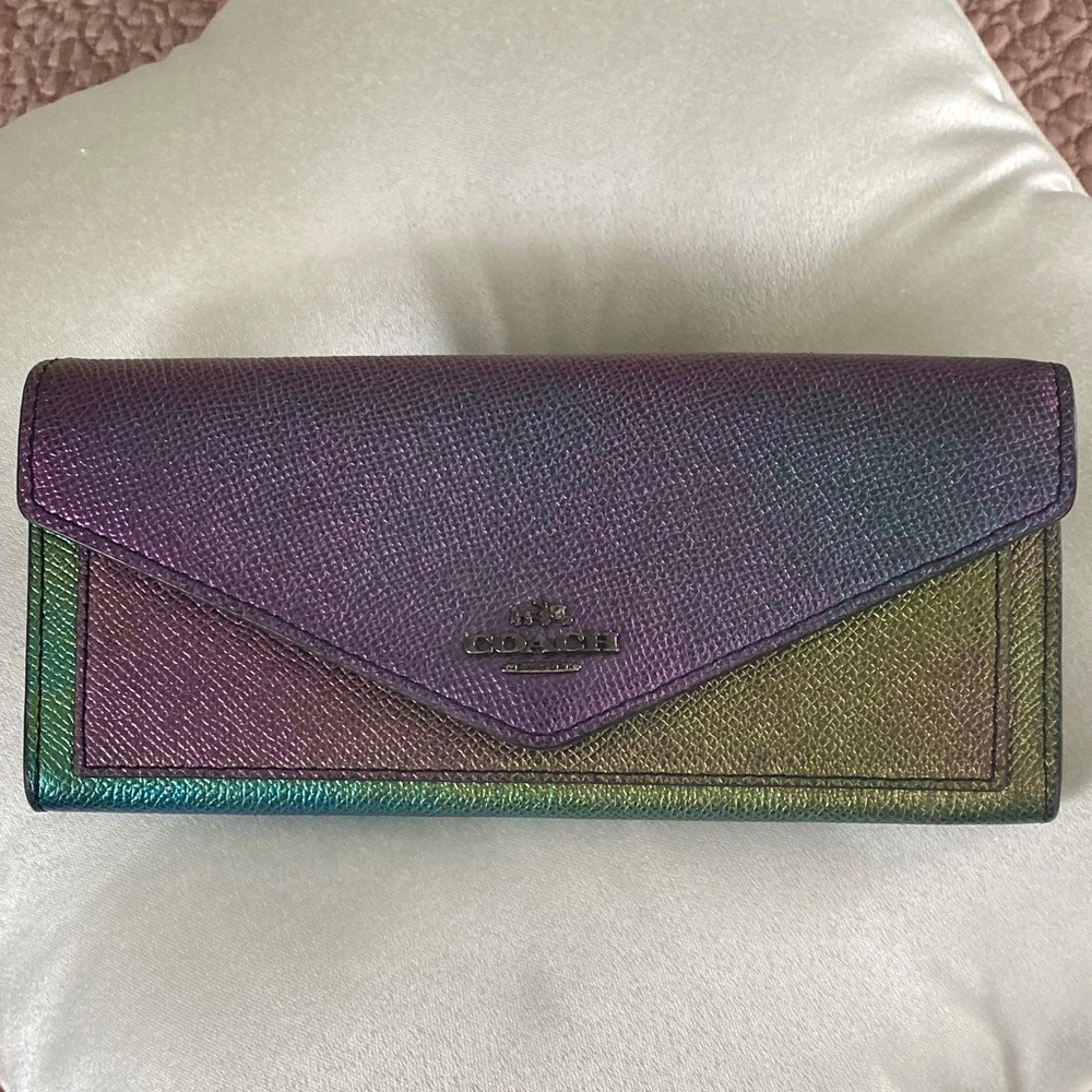 Coach limited edition holographic wallet
